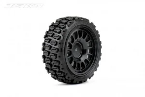 Jetko Extreme 1:10 Couragia Rally Tyres On Black 12mm Hex Wheels (4)