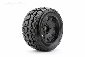 Jetko EX Tomahawk Belted XMT Tyres on Black 24mm Hex Wheels (2)