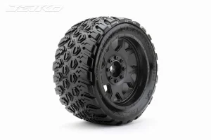 Jetko EX King Cobra Belted XMT Tyres on Black 24mm Hex Wheels (2)