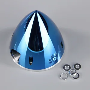 JP 82mm Chrome Blue Spinner (with Aluminium Back Plate)