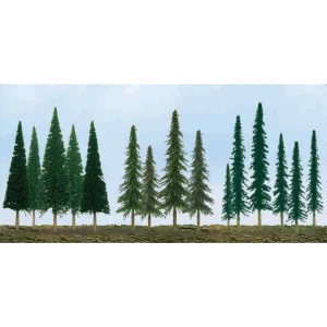 JTT 92117 Pine Conifer Spruce, 2.5 to 6, N to HO-Scale, (45 per pack)
