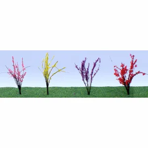JTT 95545 Flower Bushes Assorted, 1/2 to 3/4, HO-Scale, (40 pack)