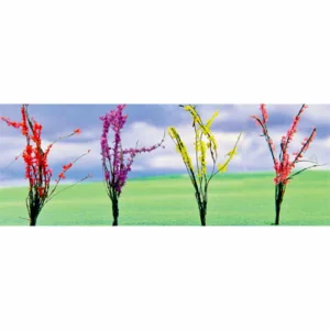 JTT 95546 Flower Bushes Assorted, 1 to 1-1/2, O-Scale, (32 pack)