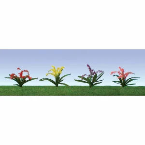 JTT 95548 Flower Plants Assorted, 3/8, HO-Scale, (30 per pack)