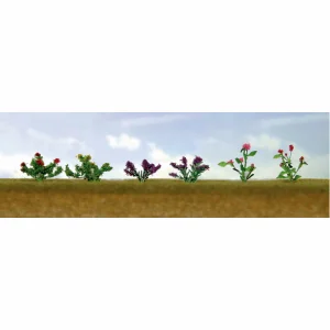JTT 95557 Assorted Flower Plants 1, HO-Scale, (12 per pack)