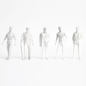JTT 97117 Male Figures, 1:8 (1:100), White (10 per pack)