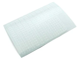 Decal Sheet Kyosho Shocks oil viscosities (White)