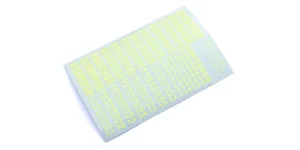 Decal Sheet Kyosho Shocks oil viscosities (Yellow)