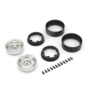 Kyosho KC10 Bead-lock 1.9 inches Dish Chrome Wheels (2)