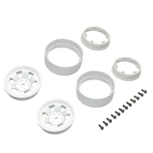 Kyosho KC10 Bead-lock 1.9 inches Spoke White Wheels (2)