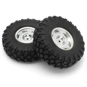 Kyosho KC10 Dish Chrome Complete Wheels (2)
