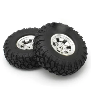 Kyosho KC10 Spoke Chrome Complete Wheels (2)