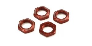 Kyosho Serrated 1:8 Wheel Nuts (4) - Red