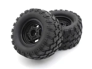 Pre-Glued Tyres on black wheels Kyosho Mad Wagon VE (2)