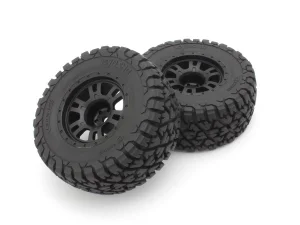 Pre-Glued Tyres on black wheels 2.4 (2) Kyosho Toyota Tacoma
