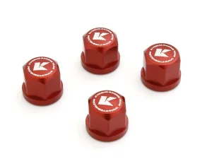 Long Serrated Wheel Nuts Kyosho Mad Series (4) Red