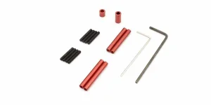 KYOSHO Aluminium red anodized Link Rod Set Mini-Z 4X4 MX01- WB 120mm