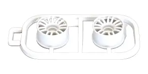 Wheels Set RE30 Kyosho Mini-Z MR03 Wide-Offset 0 (2) White