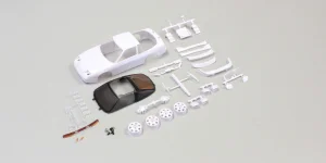 Kyosho Body Shell - Nissan 180Sx Mini-Z + Rims (White Body)