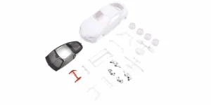 KYOSHO Bodyshell Toyota GR Supra Mini-Z + 4WD Rims (White Body)