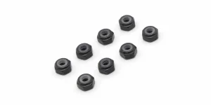 Kyosho Mini-Z M2 Nyloc Aluminium Wheel Nut (8) Black