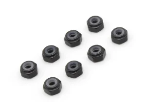 Kyosho Mini-Z M2 Nyloc Aluminium Wheel Nut (8) Black
