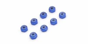 Kyosho Mini-Z M2 Nyloc Aluminium Wheel Nut (8) Blue