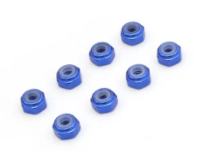Kyosho Mini-Z M2 Nyloc Aluminium Wheel Nut (8) Blue