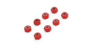 Kyosho Mini-Z M2 Nyloc Aluminium Wheel Nut (8) Red