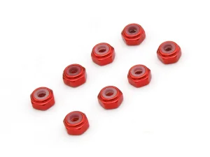 Kyosho Mini-Z M2 Nyloc Aluminium Wheel Nut (8) Red