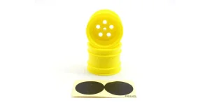Rear Wheel Kyosho Tomahawk-Ultima JJ (2) Yellow 2.0 inches