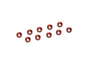 Kyosho 3mm Flat Head Washer Red (10)