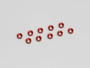 Kyosho 3mm Flat Head Washer Red (10)