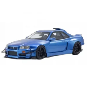 Kyosho 1:18 Samurai Collection Skyline GT-R R34 Khyzyl Saleem Blue