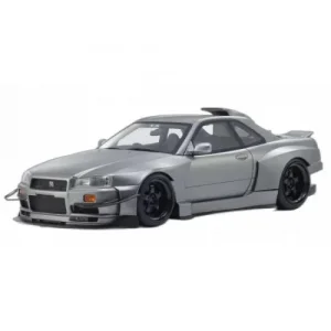 Kyosho 1:18 Samurai Collection Skyline GT-R R34 Khyzyl Saleem Gray