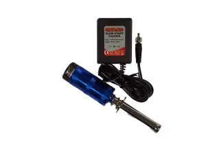 Aluminium Glowstart w/Meter (2400mAh 1.2V NiMH) + UK Charger