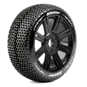 Louise RC B-Turbo 1:8 Fr/Rr Soft Hex 17mm Spoke Black