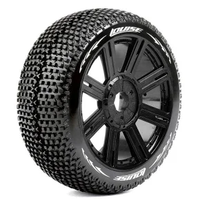 Louise RC B-Turbo 1:8 Fr/Rr Super Soft Hex 17mm Spoke Black