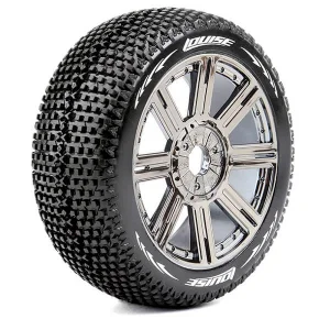 Louise RC B-Turbo 1:8 Fr/Rr Super Soft Hex 17mm Spoke Black Chrome