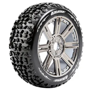 Louise RC B-Mazinger 1:8 Fr/ Rr Soft Hex 17mm Spoke Black Chrome