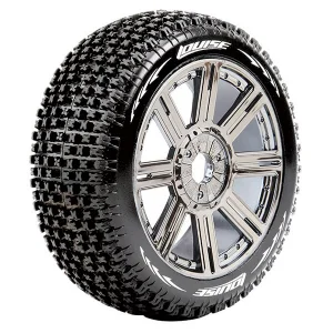 Louise RC B-Pirate 1:8 Fr/Rr Soft Hex 17mm Spoke Black Chrome