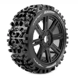 Louise RC B-Pioneer 1:8 Fr/Rr Soft Hex 17mm Spoke Black
