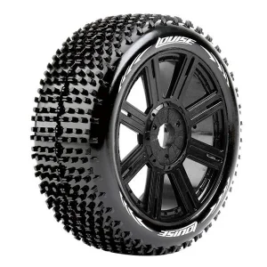 Louise RC B-Hornet 1:8 Fr/Rr Super Soft Hex 17mm Spoke Black