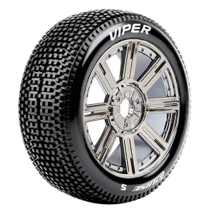 Louise RC B-Viper 1:8 Fr/Rr Super Soft Hex 17mm Spoke/Blac