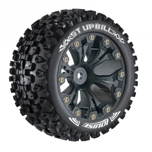 Louise RC ST Uphill Tyres On 12mm Hex Black Zero Offset Wheels (2)