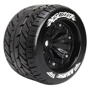 Louise RC MT Pioneer Tyres On 17mm Hex Black Zero Offset Wheels (2)