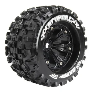 Louise RC MT Uphill Tyres On 17mm Hex Black Zero Offset Wheels (2)