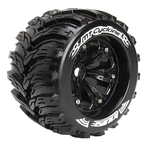 Louise RC MT Mcross Tyres On 17mm Hex Black Zero Offset Wheels (2)