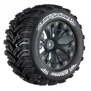 Louise RC MT Cyclone Tyres On 12mm Hex Black Wheels (2)