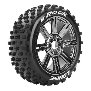 Louise RC B-Rock 1:8 Fr/Rr S Oft Hex 17mm Spoke/Chrome Bla
